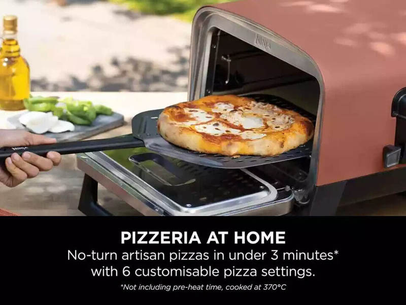 Ninja Woodfire Outdoor Oven, artisan pizza maker and BBQ smoker with stand & cover