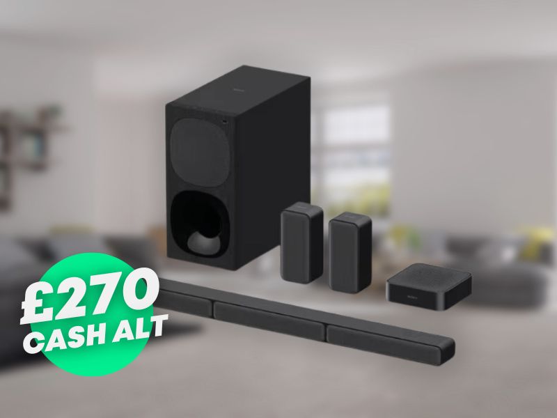 Sony Bluetooth Soundbar with Subwoofer and Wireless Rear Speakers or £270 cash