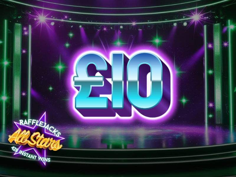 Rafflejacks All Stars - 428 instant wins - £2,000 in prizes & £250 end prize